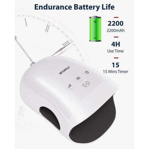 CINCOM CM-026H Cordless Hand Massager with Heat and Compression (1059) - Picture 5 of 7